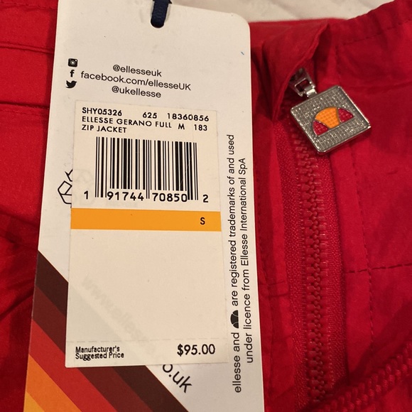 Men's Ellesse Gerano Full Track Jacket S, NWT - Picture 3 of 11